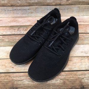 Allbirds Mens Size 9 Wool Runner Mizzles Natural Black Sneakers With Black Sole